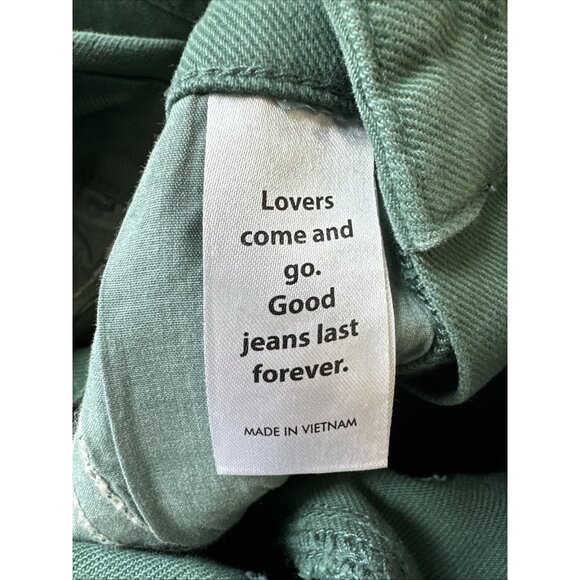 Pacsun Denim Bib Overalls Junior 25 Green Bell Bottom Flare Boho Coachella Rare - Picture 8 of 13